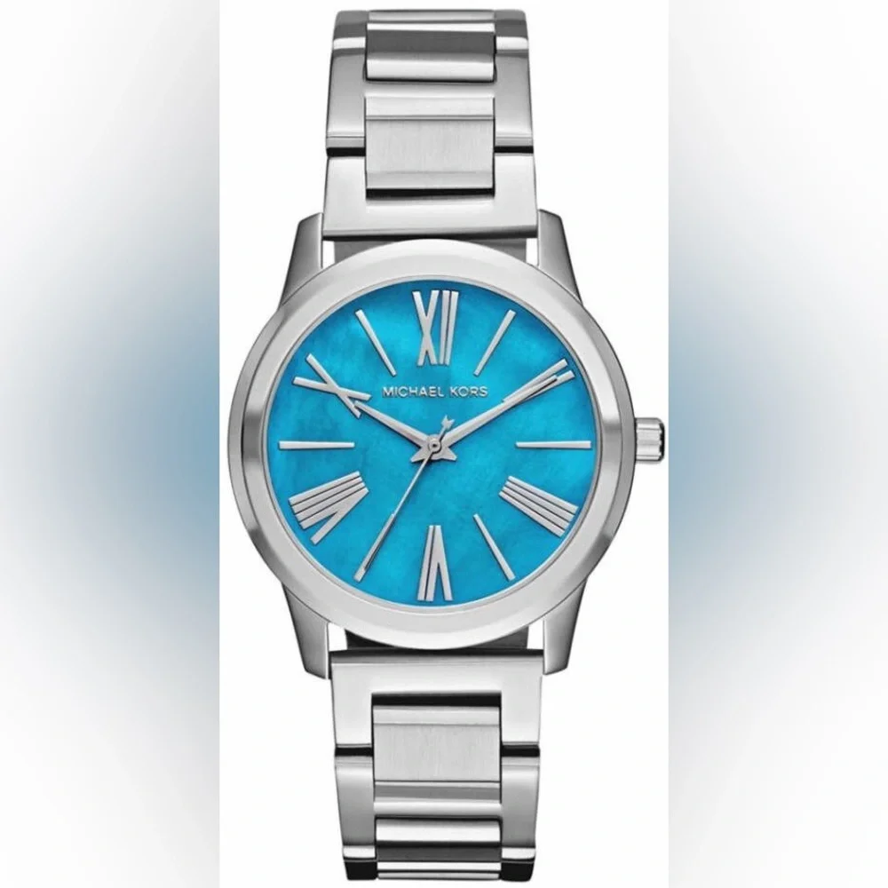 Michael Kors (MK-3519) Turquoise 38mm Women’s Watch - Smoke & Pet Free - Picture 2 of 9